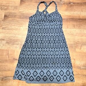 Dakini Black and Gray Halter Sundress